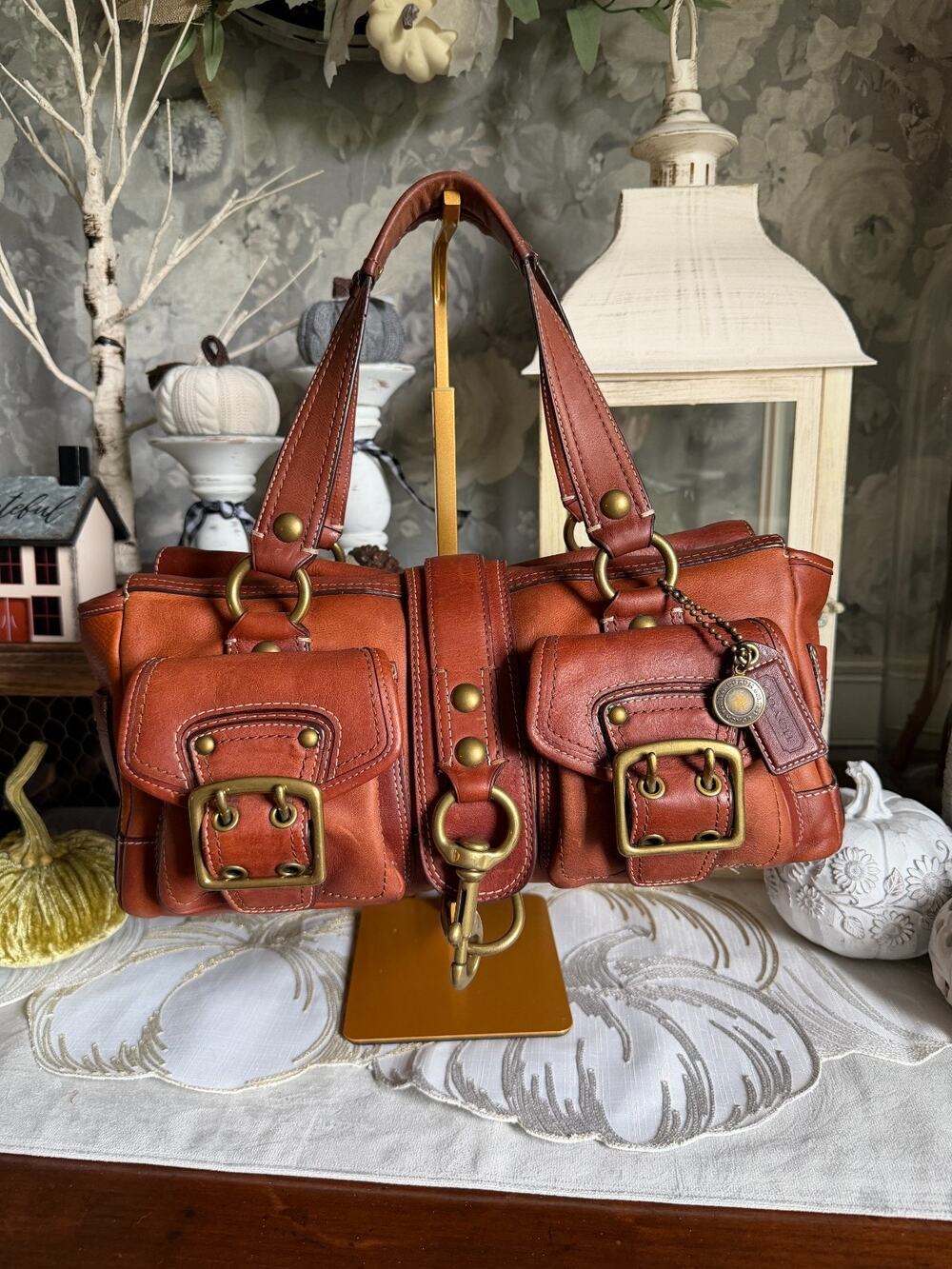 Y2K 2006 Coach LEGACY 65th Anniversary Cognac Leather Satchel Bag Purse 10330
